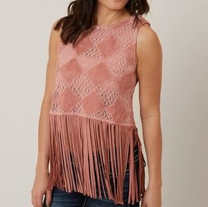 🔴SOLD🔴 Festival Boho Fringe Lace Crop Top